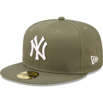 Cepur plakana zaļš pieguļošs 59FIFTY League Essential no New York Yankees MLB no New Era