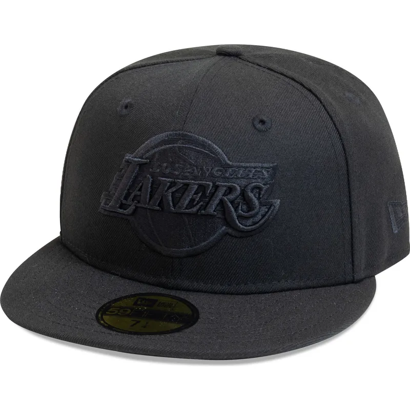 cepur-plakana-melns-pieguloss-59fifty-essential-no-los-angeles-lakers-nba-no-new-era