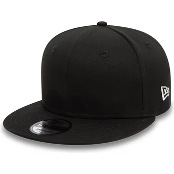 Gorra plana negra snapback 9FIFTY Cotton de New Era