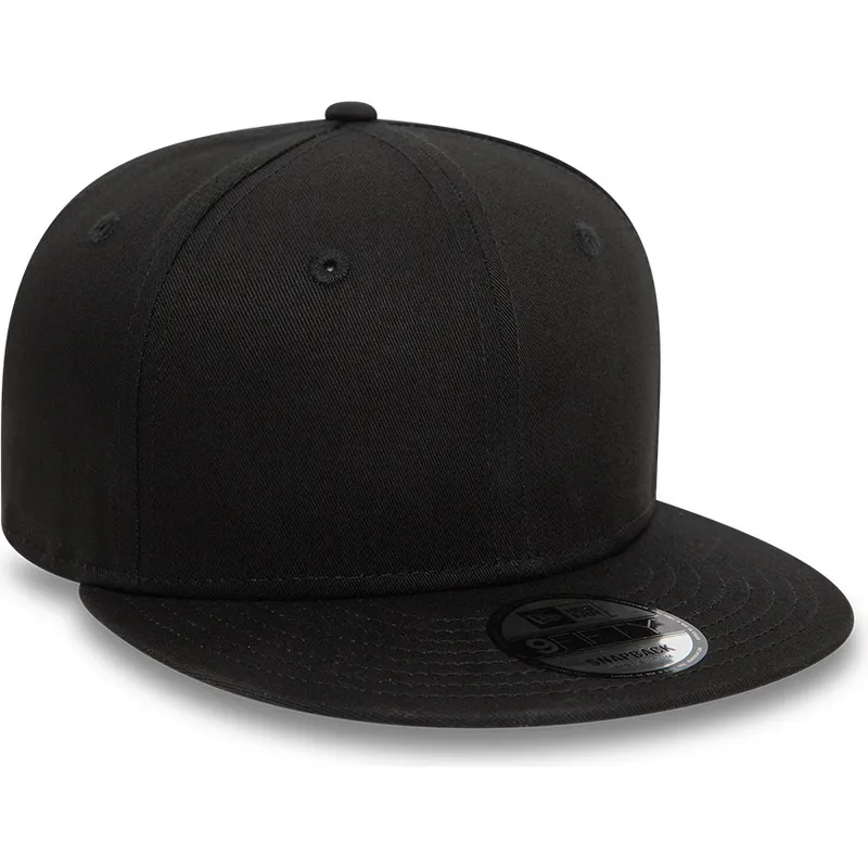 schwarze-flache-snapback-kappe-9fifty-cotton-von-new-era