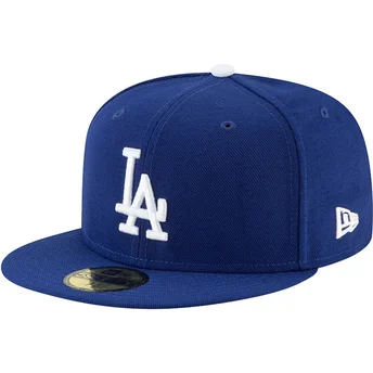 Płaska niebieska dopasowana czapka 59FIFTY Authentic On Field Game Los Angeles Dodgers MLB New Era