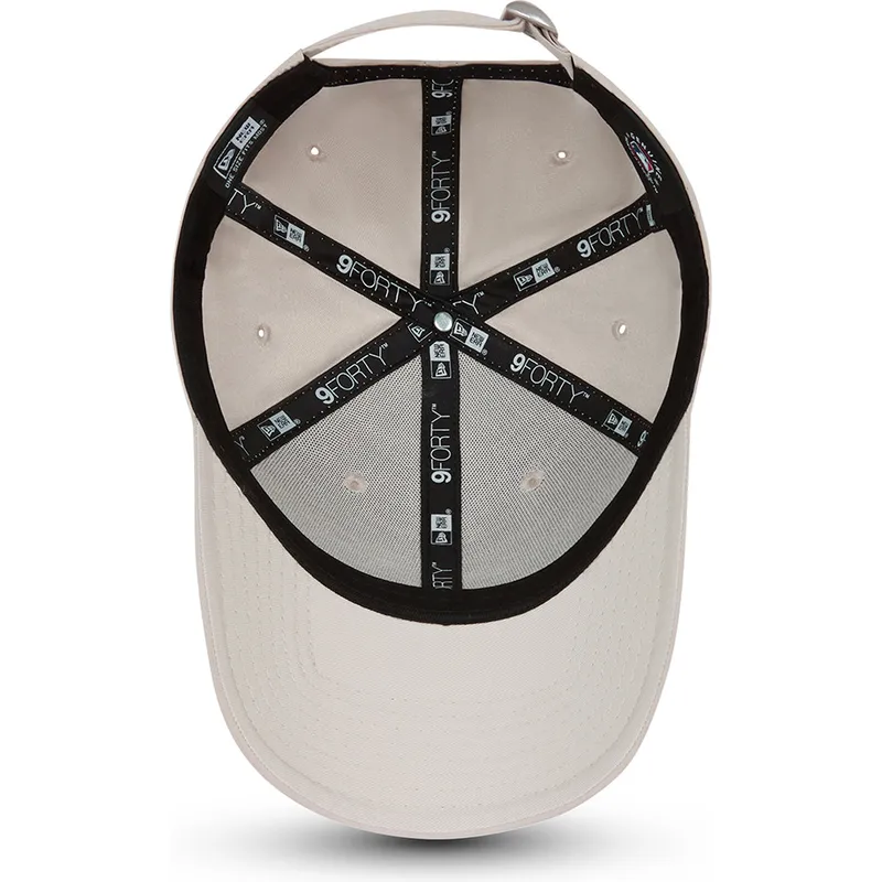 bojd-beige-justerbar-keps-med-beige-logotyp-9forty-league-essential-poly-fran-new-york-yankees-mlb-av-new-era