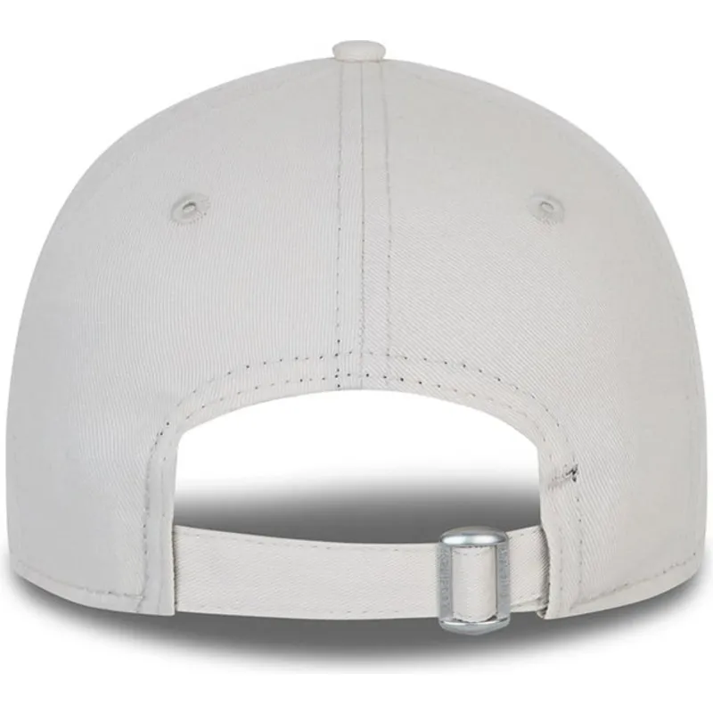 graue-verstellbare-curved-cap-mit-grauem-logo-fur-damen-9forty-tonal-der-new-york-yankees-mlb-von-new-era