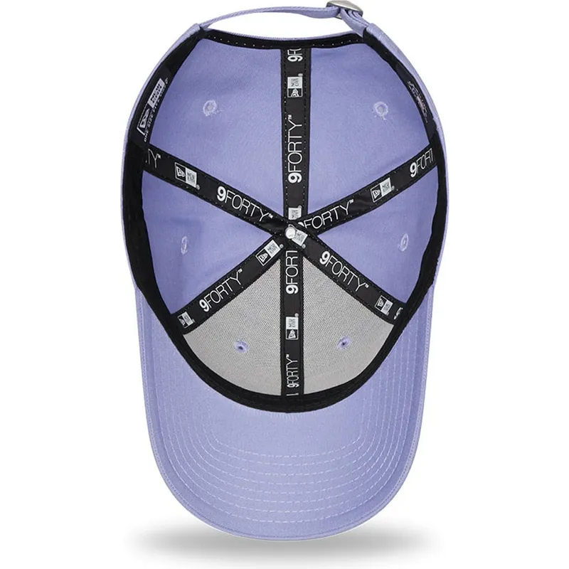 violette-verstellbare-curved-cap-fur-damen-9forty-league-essential-der-new-york-yankees-mlb-von-new-era
