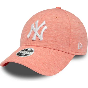 Gorra curva rosa ajustable para mujer 9FORTY Jersey de New York Yankees MLB de New Era