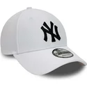 weisse-verstellbare-gebogene-kappe-9forty-diamond-era-essential-der-new-york-yankees-mlb-von-new-era