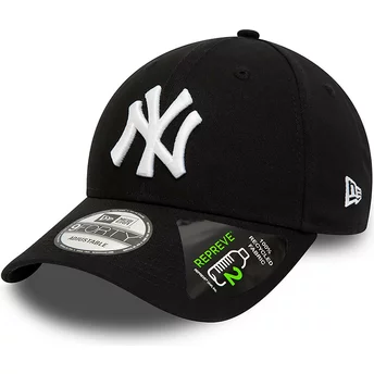 New Era Curved Brim 9FORTY REPREVE League Essential New York Yankees MLB Black Adjustable Cap