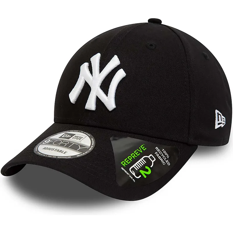 cepur-izliekta-melns-regulejama-lente-9forty-repreve-league-essential-no-new-york-yankees-mlb-no-new-era
