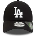 schwarze-verstellbare-curved-cap-9forty-repreve-league-essential-der-los-angeles-dodgers-mlb-von-new-era