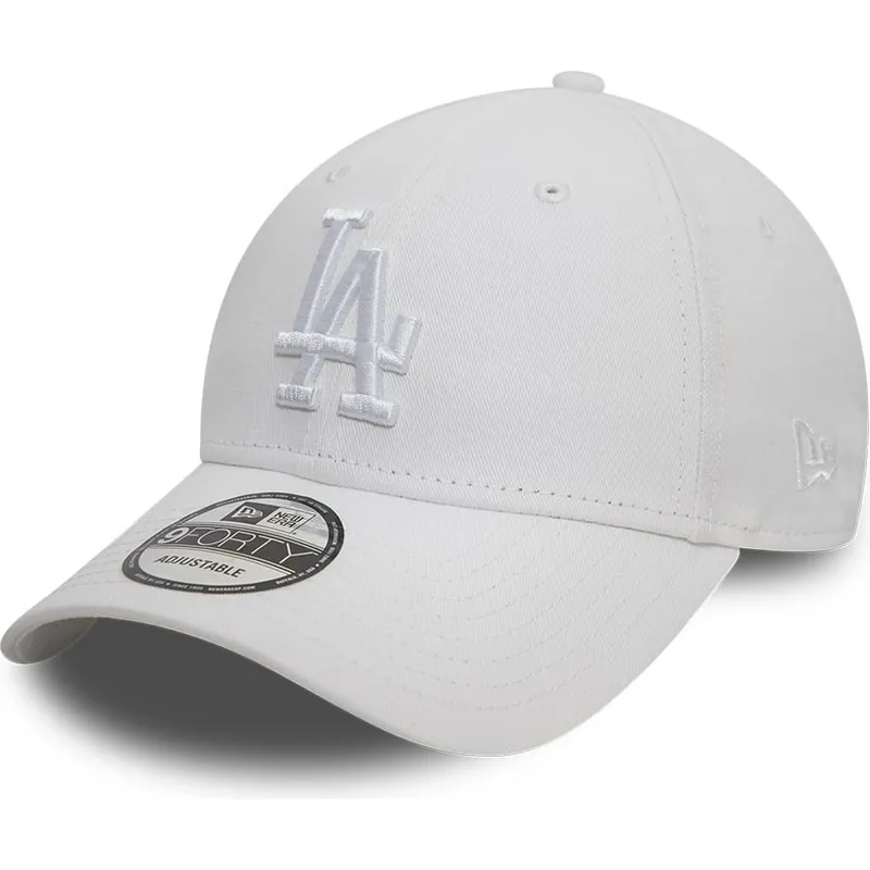 cepur-izliekta-balts-regulejama-lente-9forty-league-essential-no-los-angeles-dodgers-mlb-no-new-era