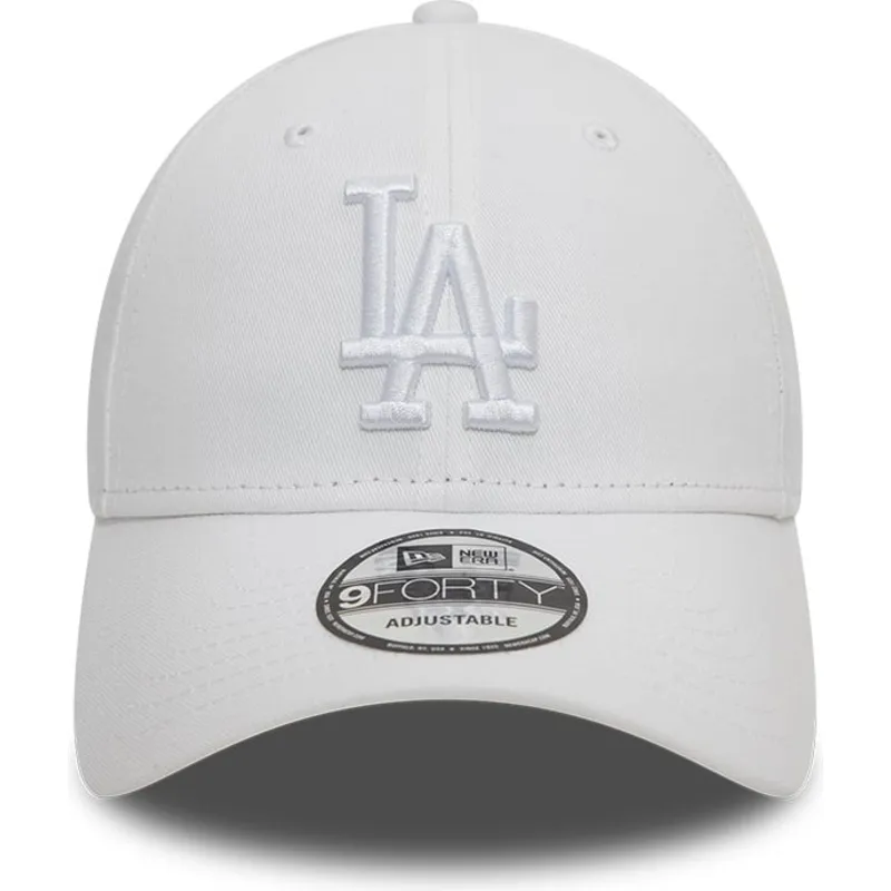 cepur-izliekta-balts-regulejama-lente-9forty-league-essential-no-los-angeles-dodgers-mlb-no-new-era
