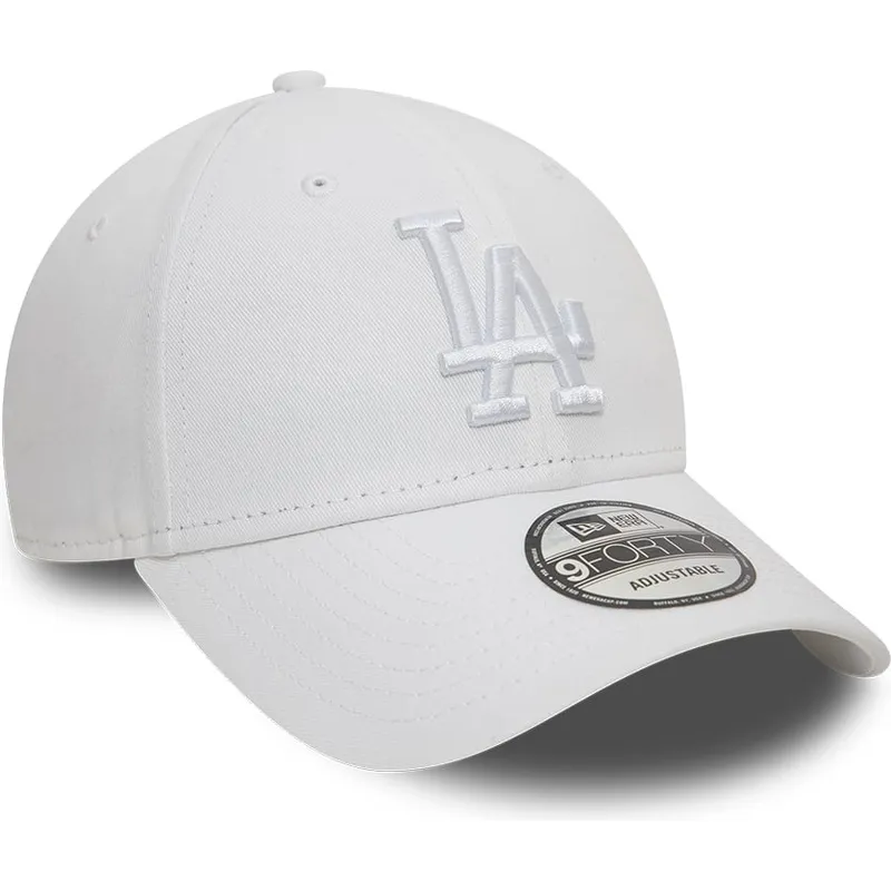 cap-izliekta-white-adjustable-strap-9forty-league-essential-no-los-angeles-dodgers-mlb-no-new-era