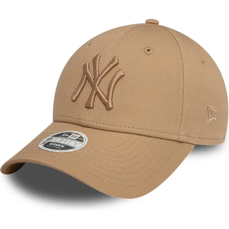 cap-izliekta-brown-adjustable-strap-claro-claro-9forty-league-essential-no-new-york-yankees-mlb-no-new-era