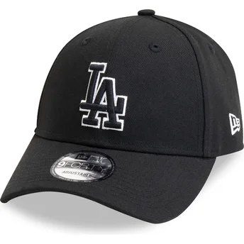 Cepur izliekta melns regulējama lente 9FORTY Pop Outline no Los Angeles Dodgers MLB no New Era