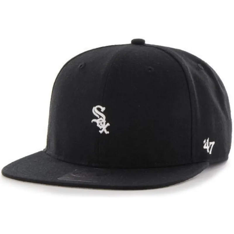 cepur-plakana-melns-snapback-no-chicago-white-sox-mlb-no-47-brand