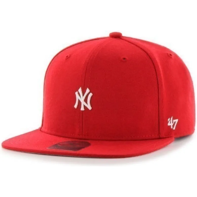 cepur-plakana-sarkans-snapback-no-new-york-yankees-mlb-no-47-brand