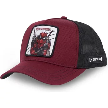 Capslab Deadpool BAD1 Marvel Comics Maroon and Black Trucker Hat