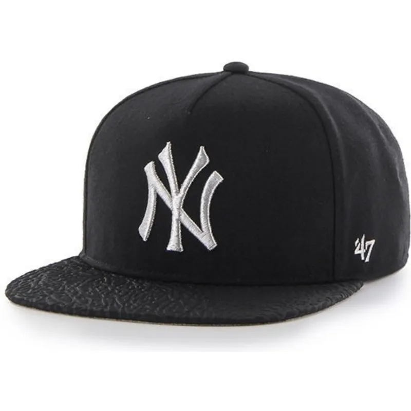 cepur-plakana-melns-snapback-grande-no-new-york-yankees-mlb-no-47-brand