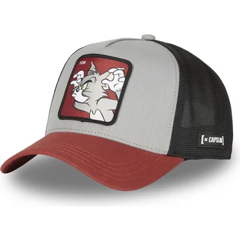 Gorra trucker gris, negra y roja Tom GRI Looney Tunes de Capslab