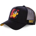czarna-czapka-trucker-dla-dzieci-kaczor-daffy-kiddaf1-looney-tunes-od-capslab