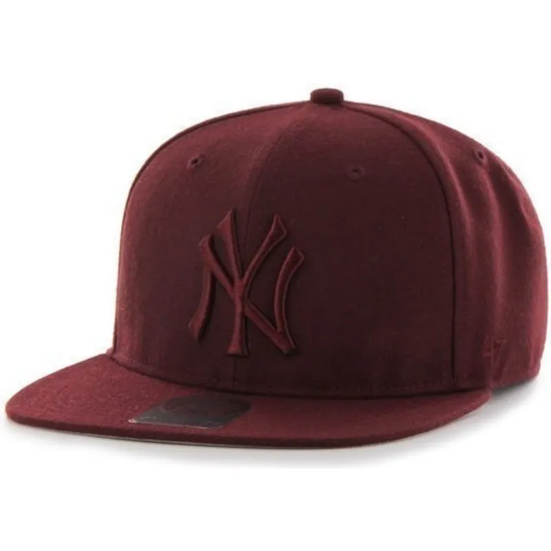 cepur-plakana-sarkans-snapback-no-new-york-yankees-mlb-no-47-brand