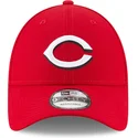 rote-verstellbare-curved-cap-9forty-the-league-der-cincinnati-reds-mlb-von-new-era