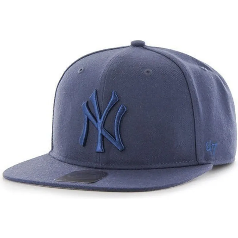 cepur-plakana-tumsi-zils-snapback-grande-no-new-york-yankees-mlb-no-47-brand