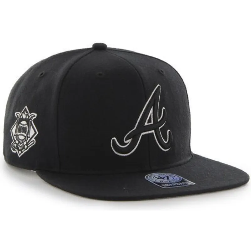 cepur-plakana-melns-snapback-no-atlanta-braves-mlb-no-47-brand cepur-plakana-melns-snapback-no-atlanta-braves-mlb-no-47-brand