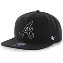 cepur-plakana-melns-snapback-no-atlanta-braves-mlb-no-47-brand