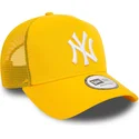 cepur-izliekta-truckeris-dzeltens-snapback-a-frame-league-essential-no-new-york-yankees-mlb-no-new-era
