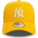 cepur-izliekta-truckeris-dzeltens-snapback-a-frame-league-essential-no-new-york-yankees-mlb-no-new-era