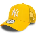 cepur-izliekta-truckeris-dzeltens-snapback-a-frame-league-essential-no-new-york-yankees-mlb-no-new-era