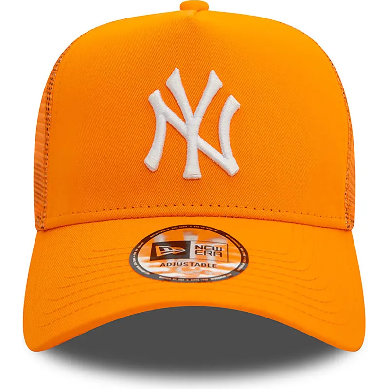 new-era-new-york-yankees-mlb-a-frame-league-essential-orangefarbene-trucker-kappe