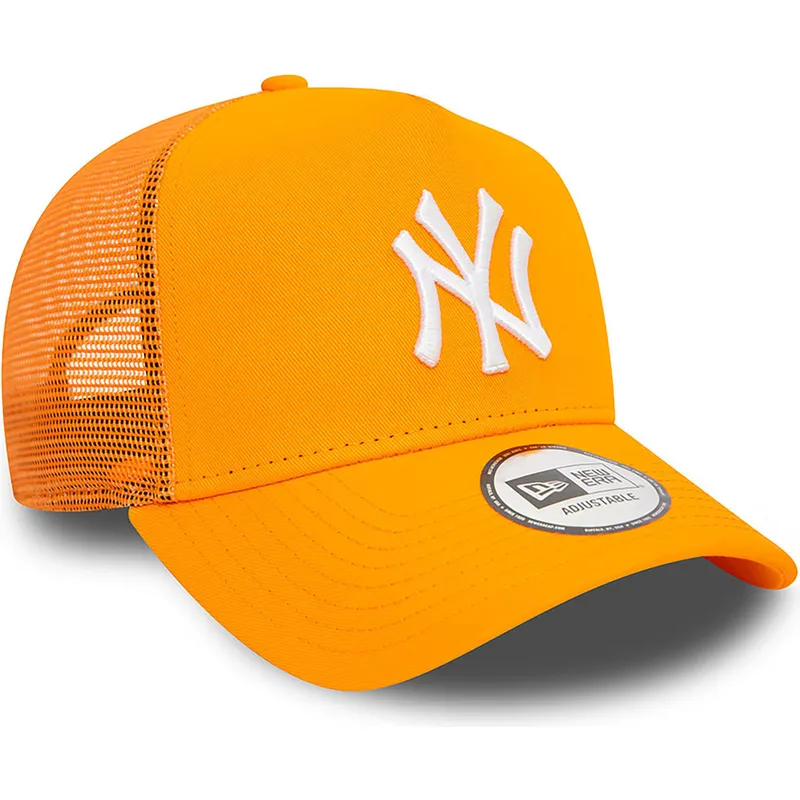 new-era-new-york-yankees-mlb-a-frame-league-essential-orangefarbene-trucker-kappe