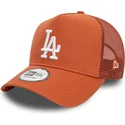 cepur-izliekta-truckeris-bruns-snapback-a-frame-league-essential-no-los-angeles-dodgers-mlb-no-new-era