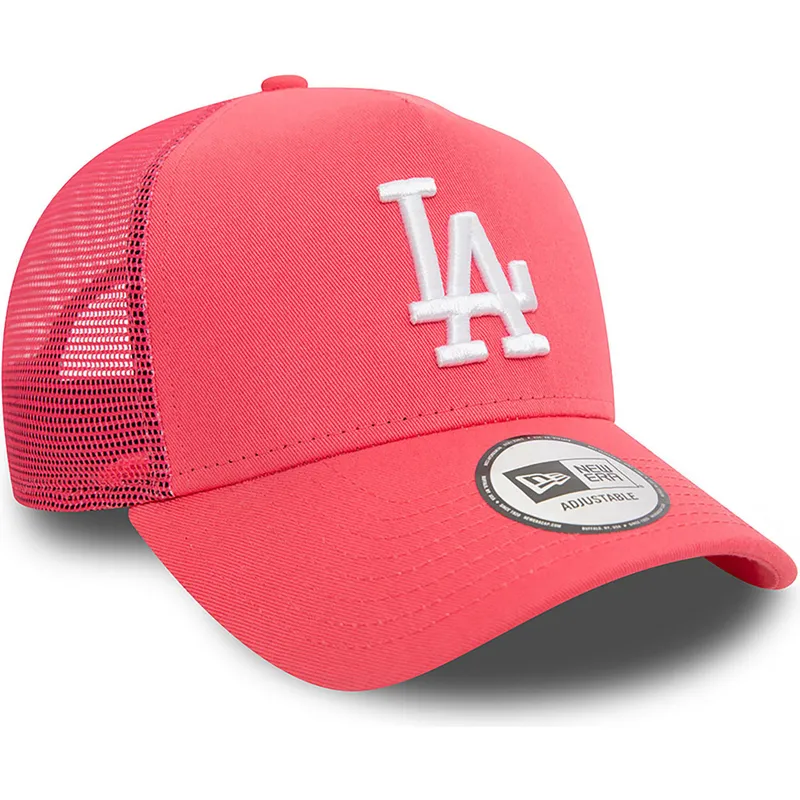 cepur-izliekta-truckeris-roza-snapback-a-frame-league-essential-no-los-angeles-dodgers-mlb-no-new-era