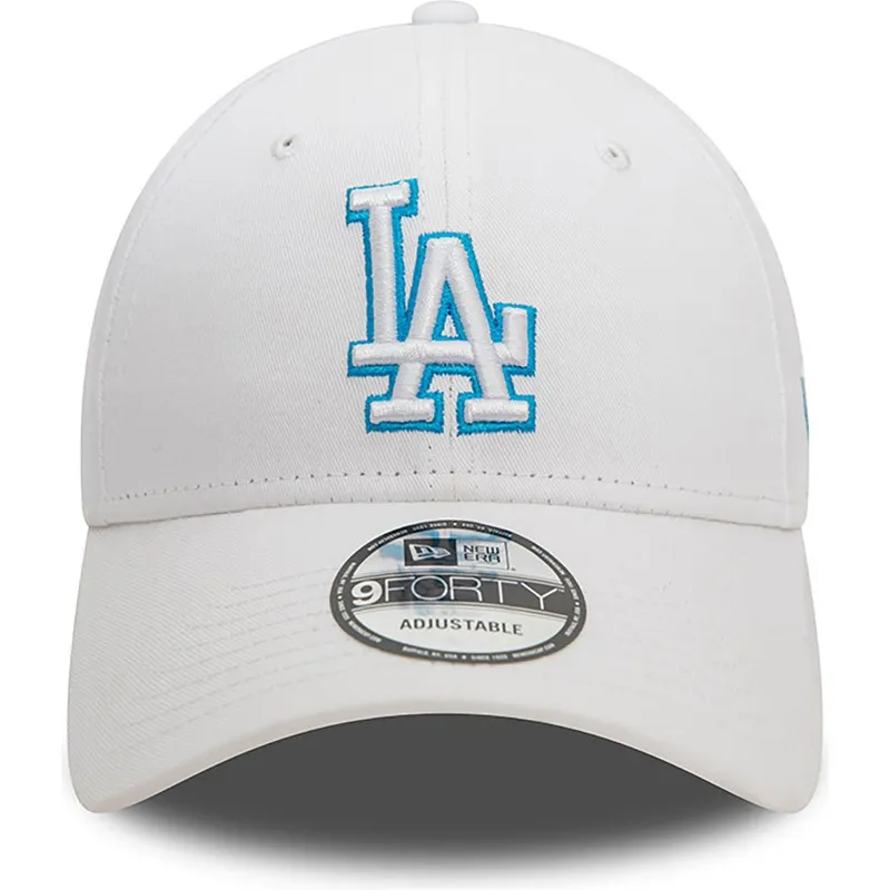 cepur-izliekta-balts-regulejams-9forty-team-outline-no-los-angeles-dodgers-mlb-no-new-era