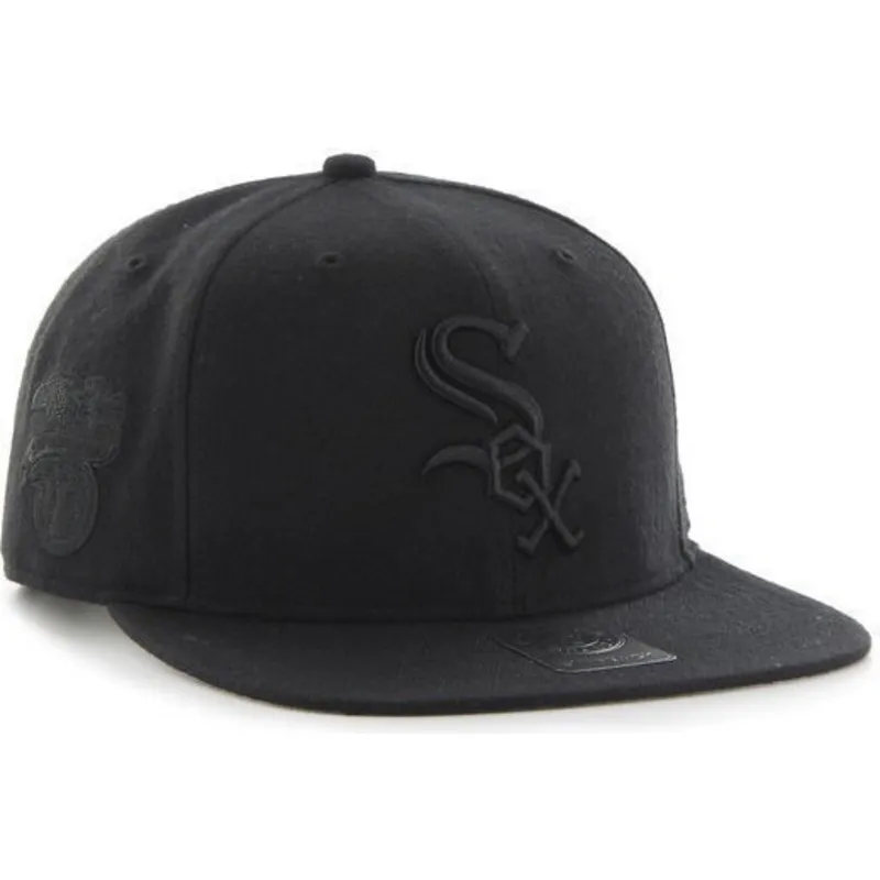 cepur-plakana-melns-snapback-no-chicago-white-sox-mlb-no-47-brand