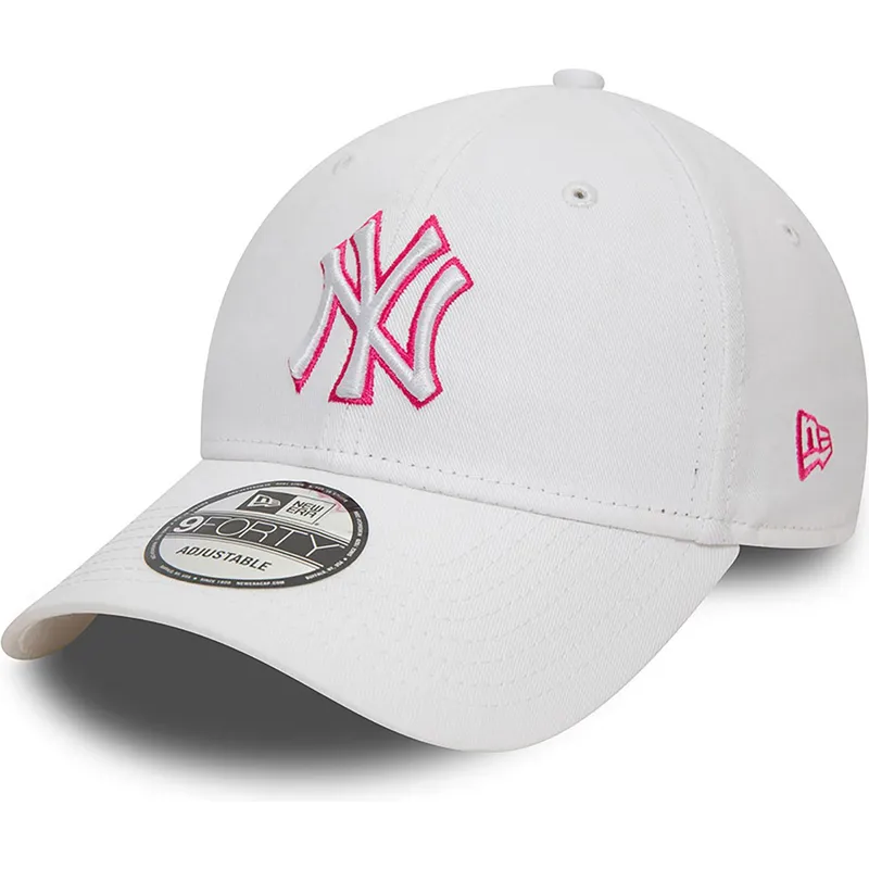 cepur-izliekta-balts-regulejams-rosa-9forty-team-outline-no-new-york-yankees-mlb-no-new-era