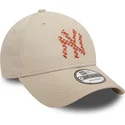 cap-izliekta-beige-adjustable-strap-9forty-seasonal-infill-no-new-york-yankees-mlb-no-new-era