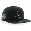 schwarze-snapback-flat-cap-los-angeles-dodgers-mlb-sure-shot-von-47-brand