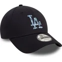 marineblaue-verstellbare-curved-cap-9forty-animal-infill-der-los-angeles-dodgers-mlb-von-new-era