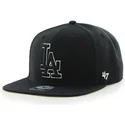 schwarze-snapback-flat-cap-los-angeles-dodgers-mlb-sure-shot-von-47-brand