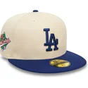 beige-und-blaues-59fifty-team-colour-fitted-cap-der-los-angeles-dodgers-mlb-von-new-era