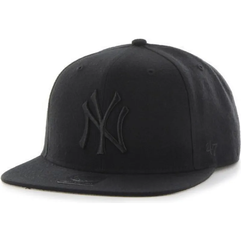 cepur-plakana-melns-snapback-no-new-york-yankees-mlb-no-47-brand