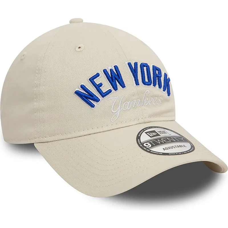 cap-izliekta-beige-adjustable-strap-9twenty-wordmark-no-new-york-yankees-mlb-no-new-era