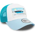 weisse-und-blaue-a-frame-summer-trucker-kappe-mykonos-stadte-und-strande-von-new-era
