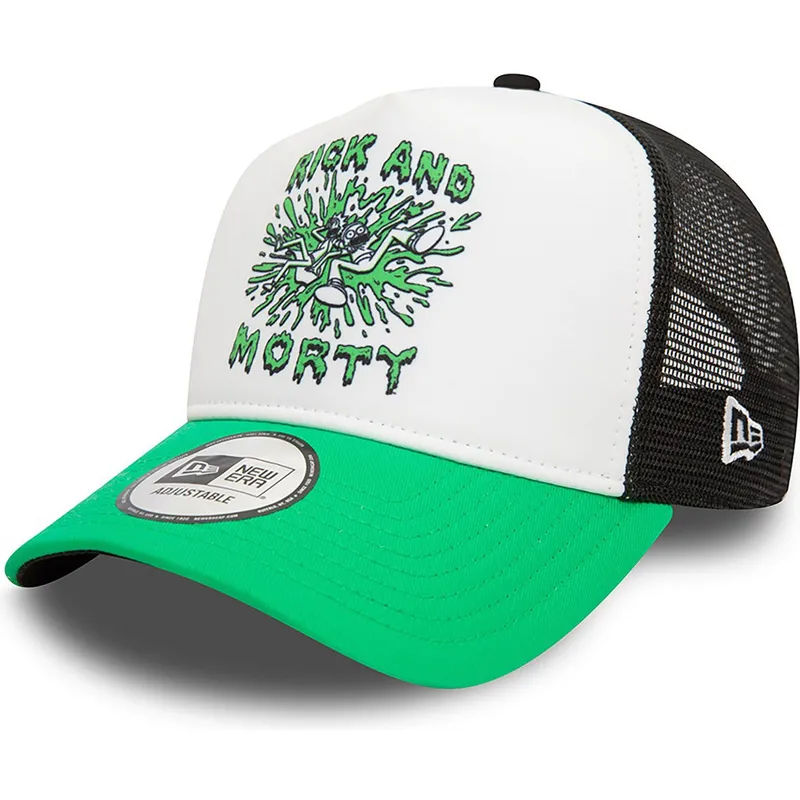 cepur-izliekta-truckeris-daudzkrasains-snapback-a-frame-character-no-rick-y-morty-no-new-era
