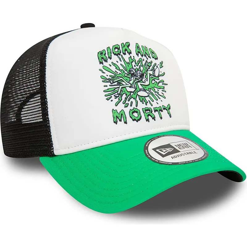 cepur-izliekta-truckeris-daudzkrasains-snapback-a-frame-character-no-rick-y-morty-no-new-era