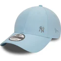 9forty-flawless-verstellbare-blaue-kappe-mit-gebogenem-schirm-der-new-york-yankees-mlb-von-new-era